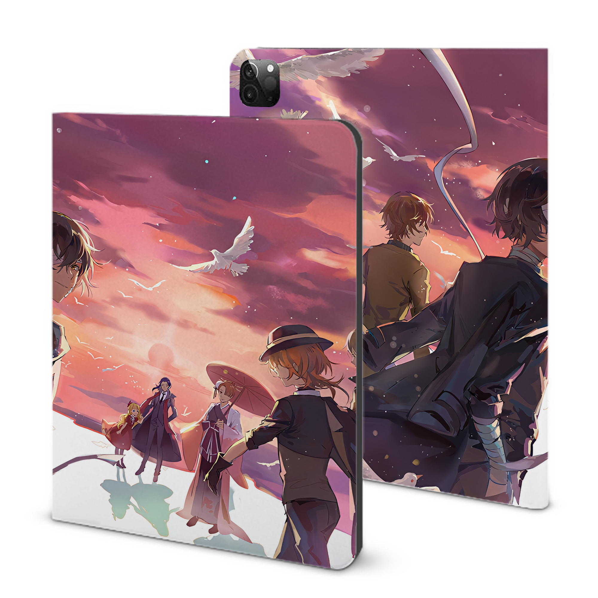 （画像用） 文豪ストレイドッグス Bungo Stray Dogs IPadケース ペンホルダー付き ブックスタイルデザイン